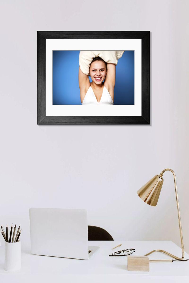 Shown hanging in a room: Modern 14"x12" (36x31cm)