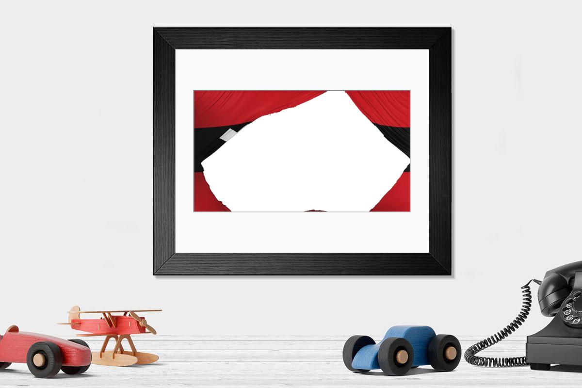 Shown hanging in a room: Modern 14"x12" (36x31cm)