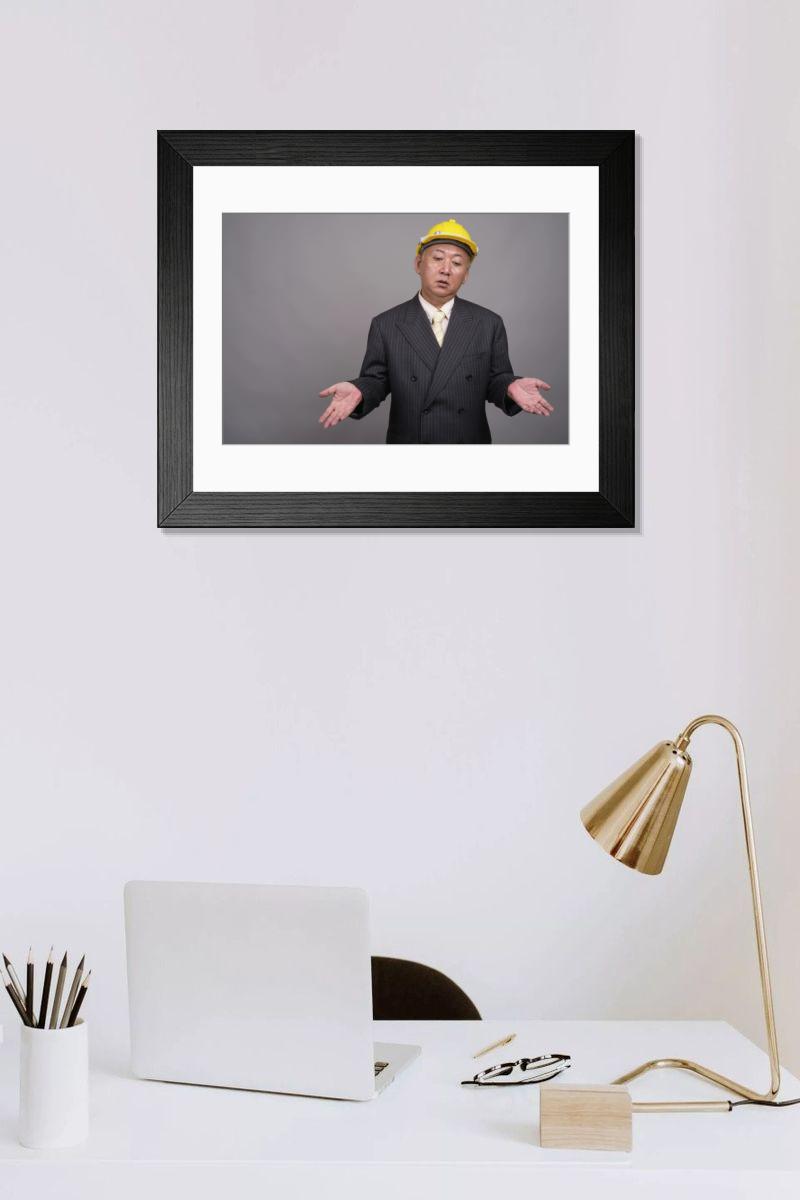 Shown hanging in a room: Modern 14"x12" (36x31cm)