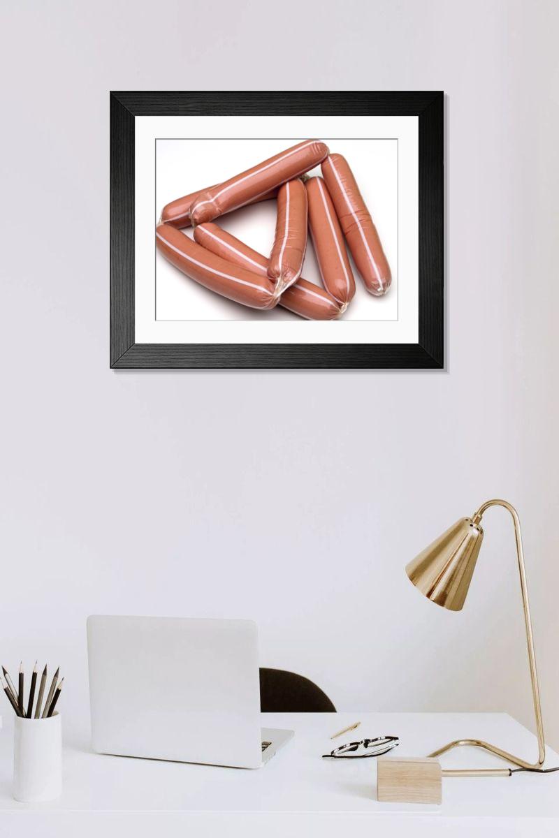 Shown hanging in a room: Modern 14"x12" (36x31cm)