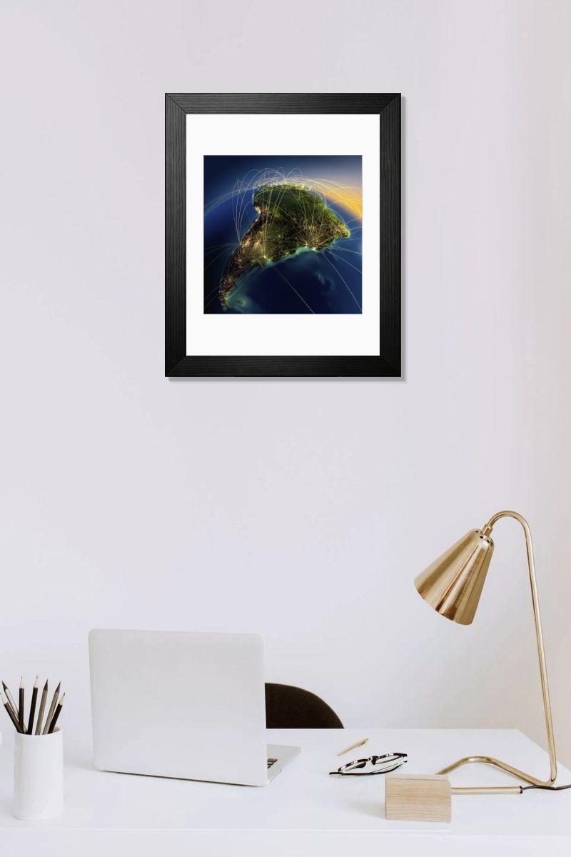 Shown hanging in a room: Modern 14"x12" (36x31cm)