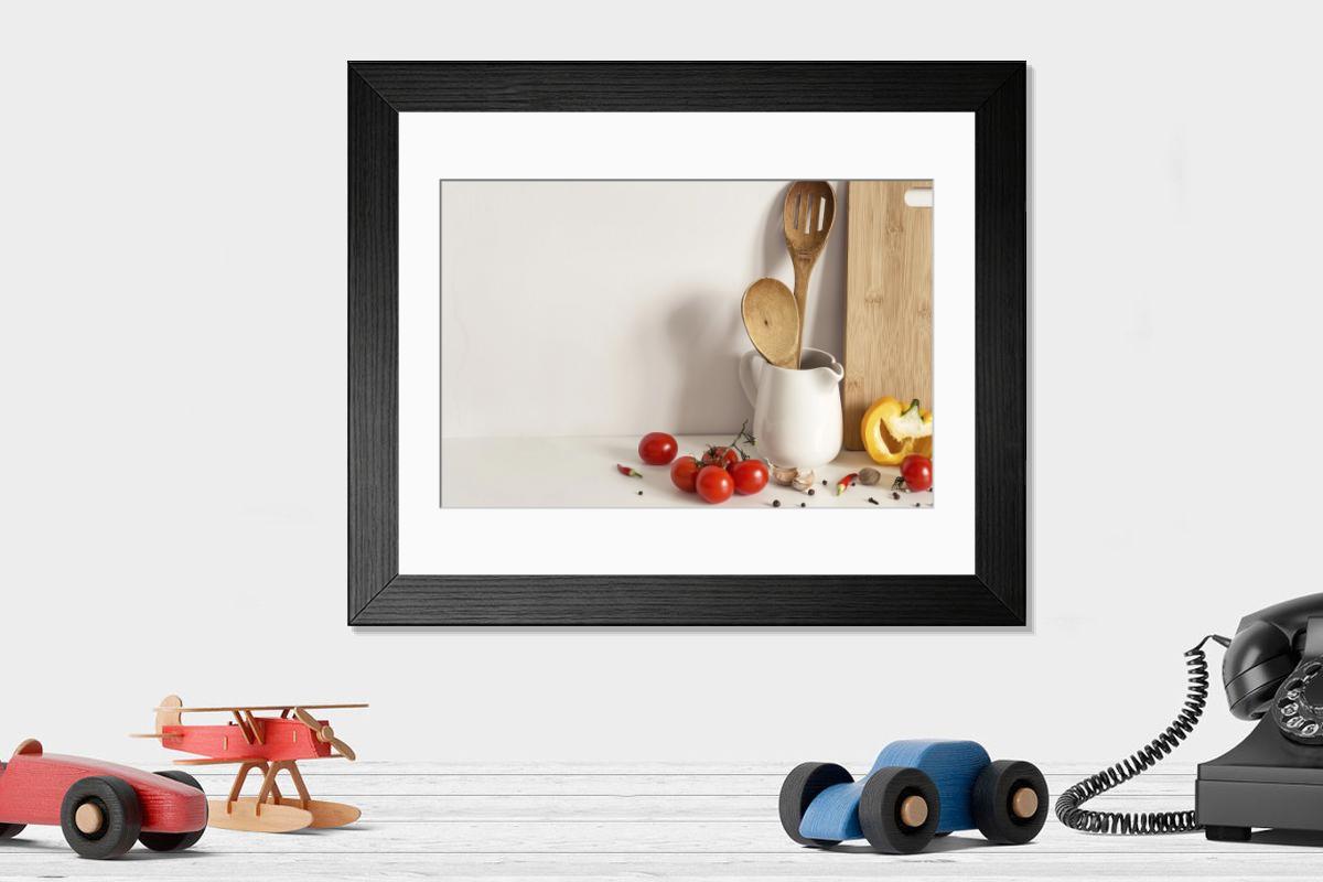 Shown hanging in a room: Modern 14"x12" (36x31cm)