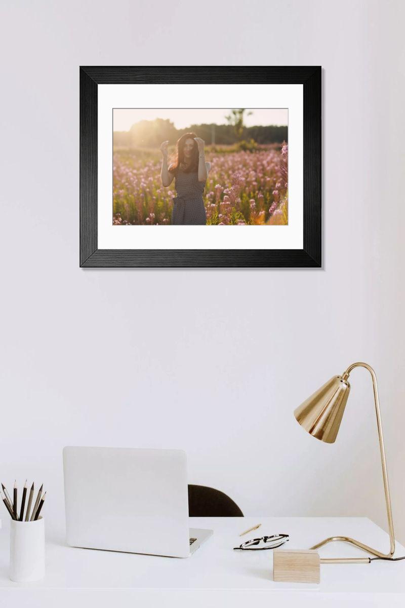 Shown hanging in a room: Modern 14"x12" (36x31cm)