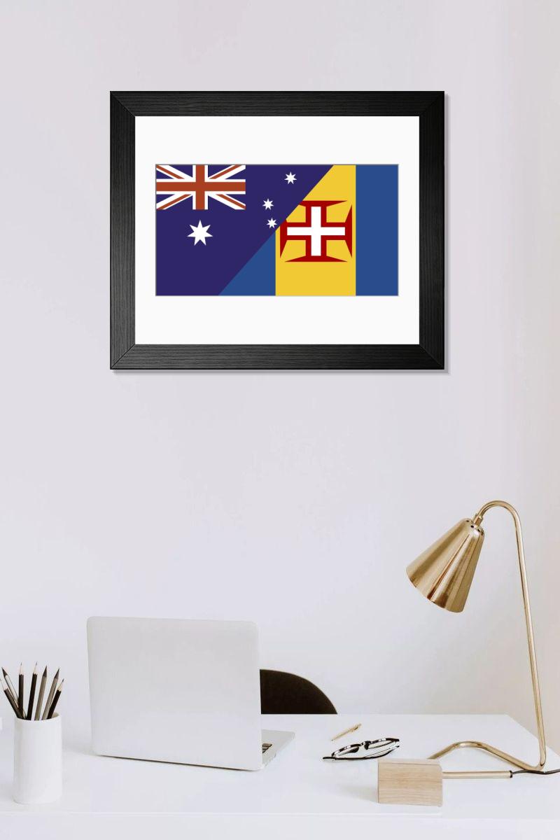 Shown hanging in a room: Modern 14"x12" (36x31cm)