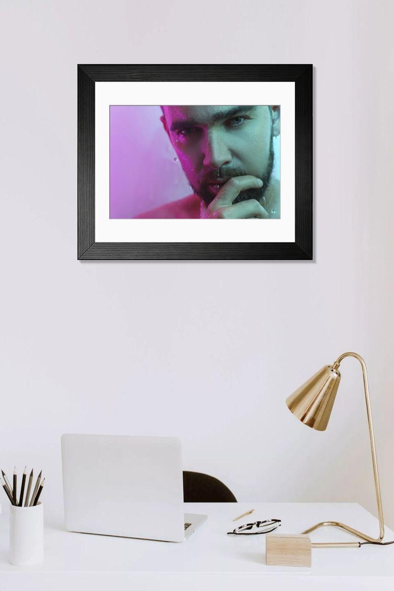 Shown hanging in a room: Modern 14"x12" (36x31cm)