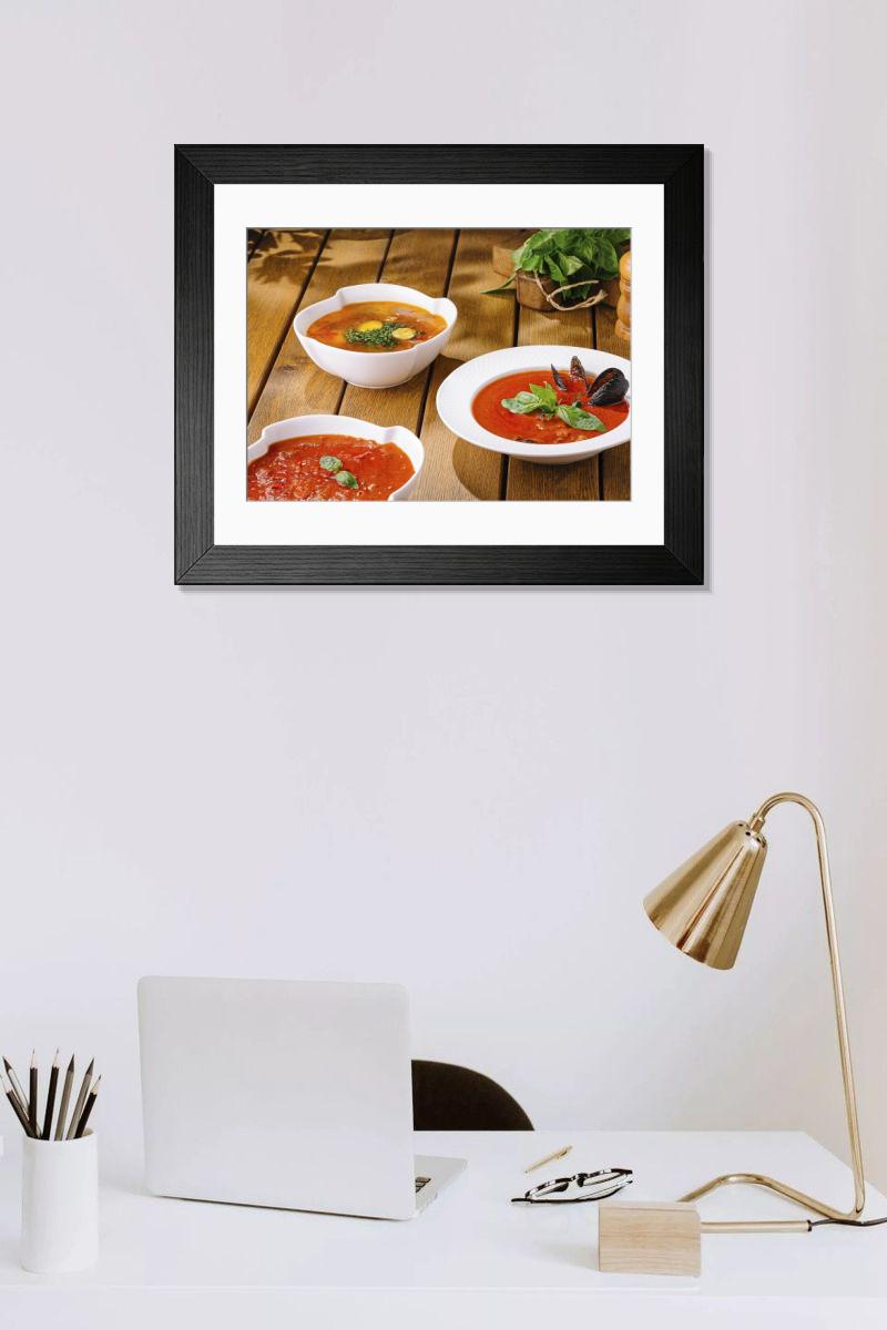 Shown hanging in a room: Modern 14"x12" (36x31cm)