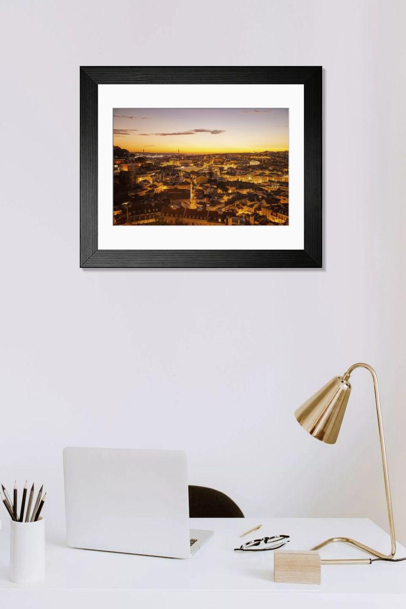 Shown hanging in a room: Modern 14"x12" (36x31cm)