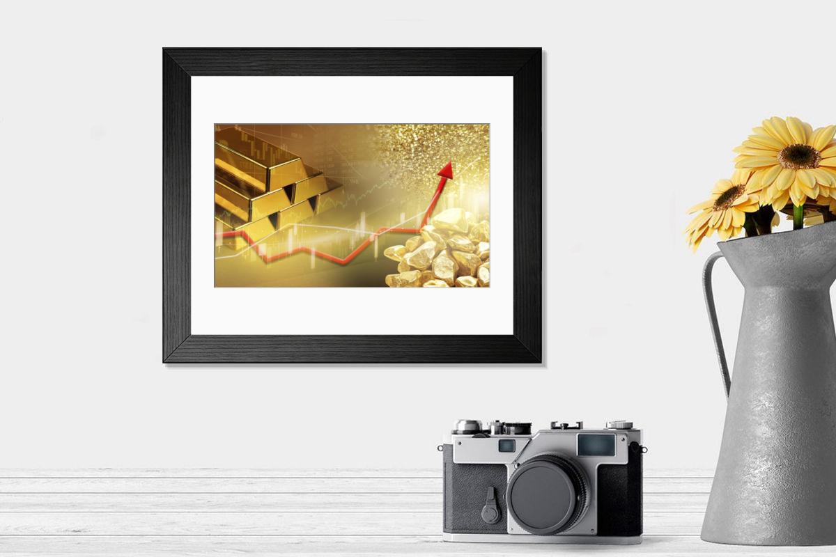 Shown hanging in a room: Modern 14"x12" (36x31cm)