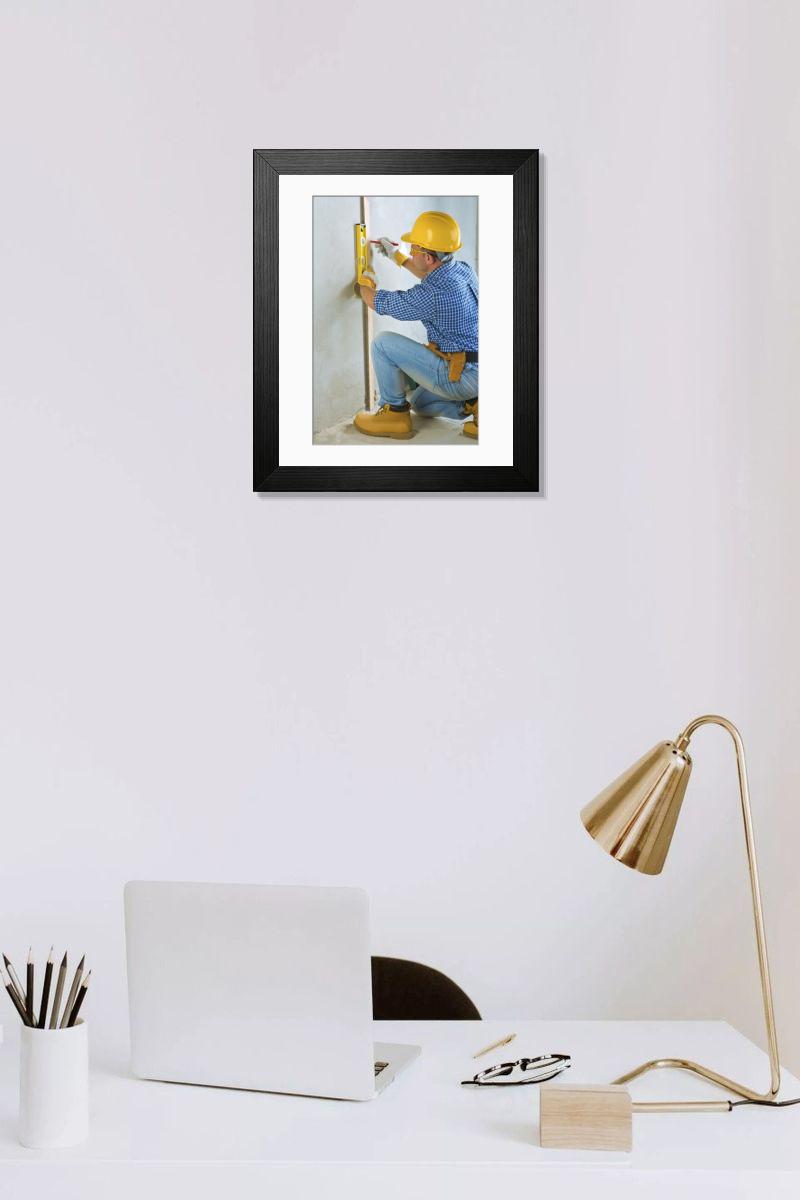 Shown hanging in a room: Modern 14"x12" (36x31cm)