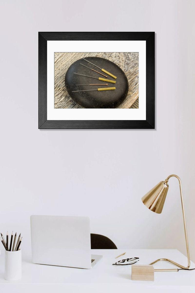 Shown hanging in a room: Modern 14"x12" (36x31cm)