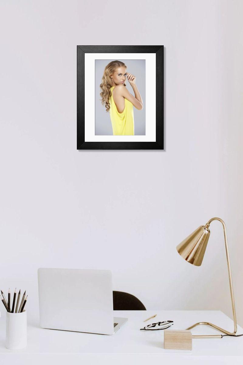Shown hanging in a room: Modern 14"x12" (36x31cm)