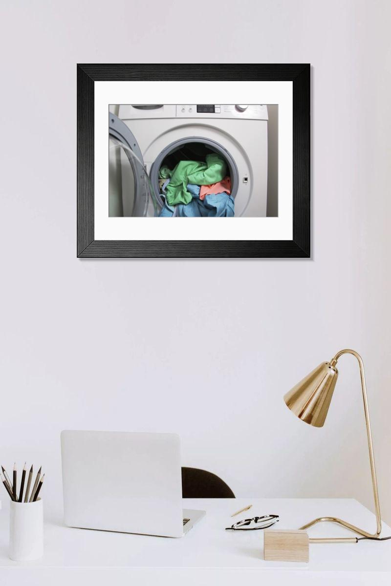 Shown hanging in a room: Modern 14"x12" (36x31cm)