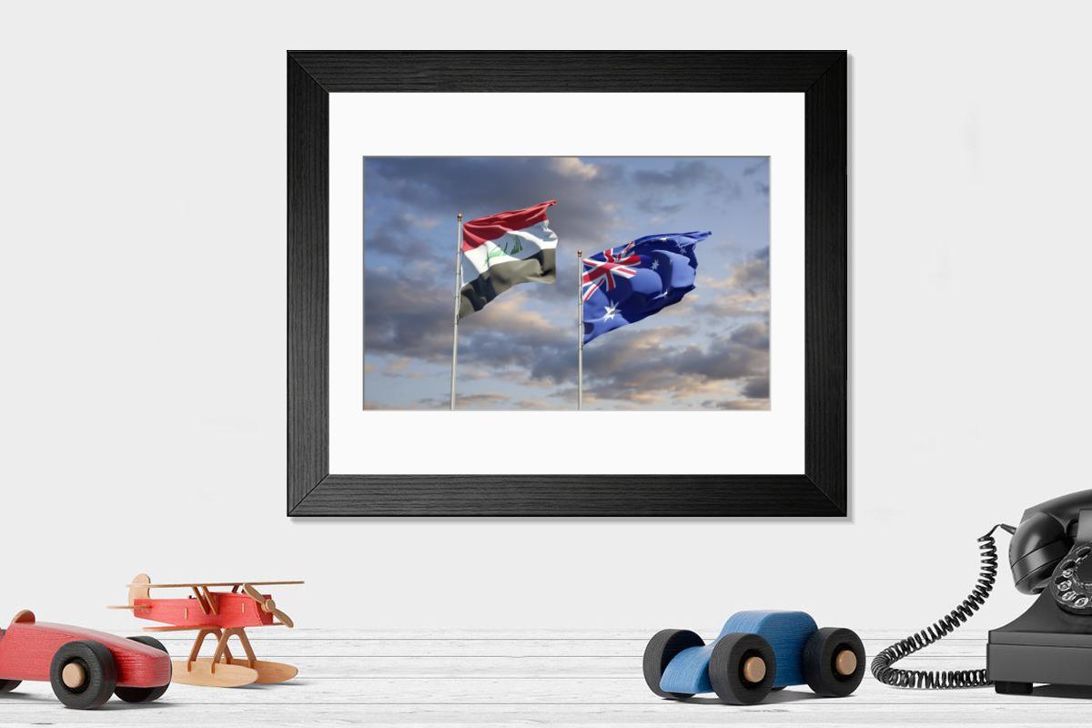 Shown hanging in a room: Modern 14"x12" (36x31cm)