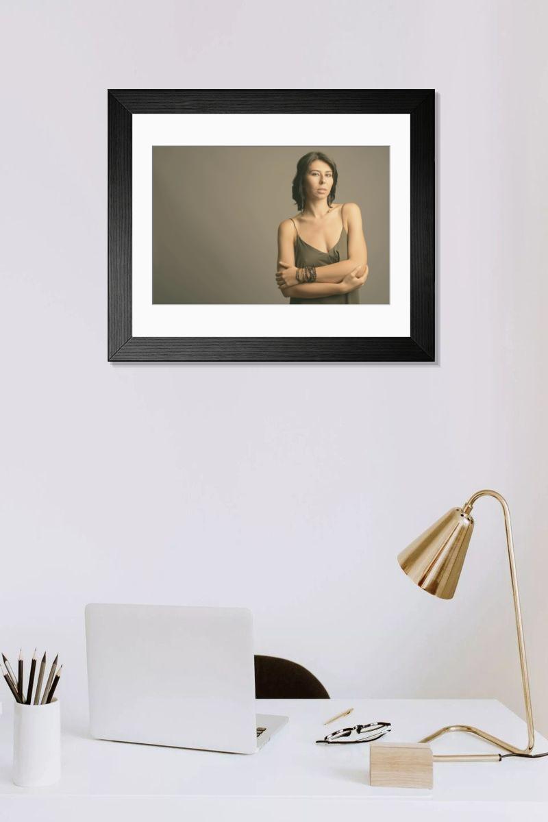 Shown hanging in a room: Modern 14"x12" (36x31cm)