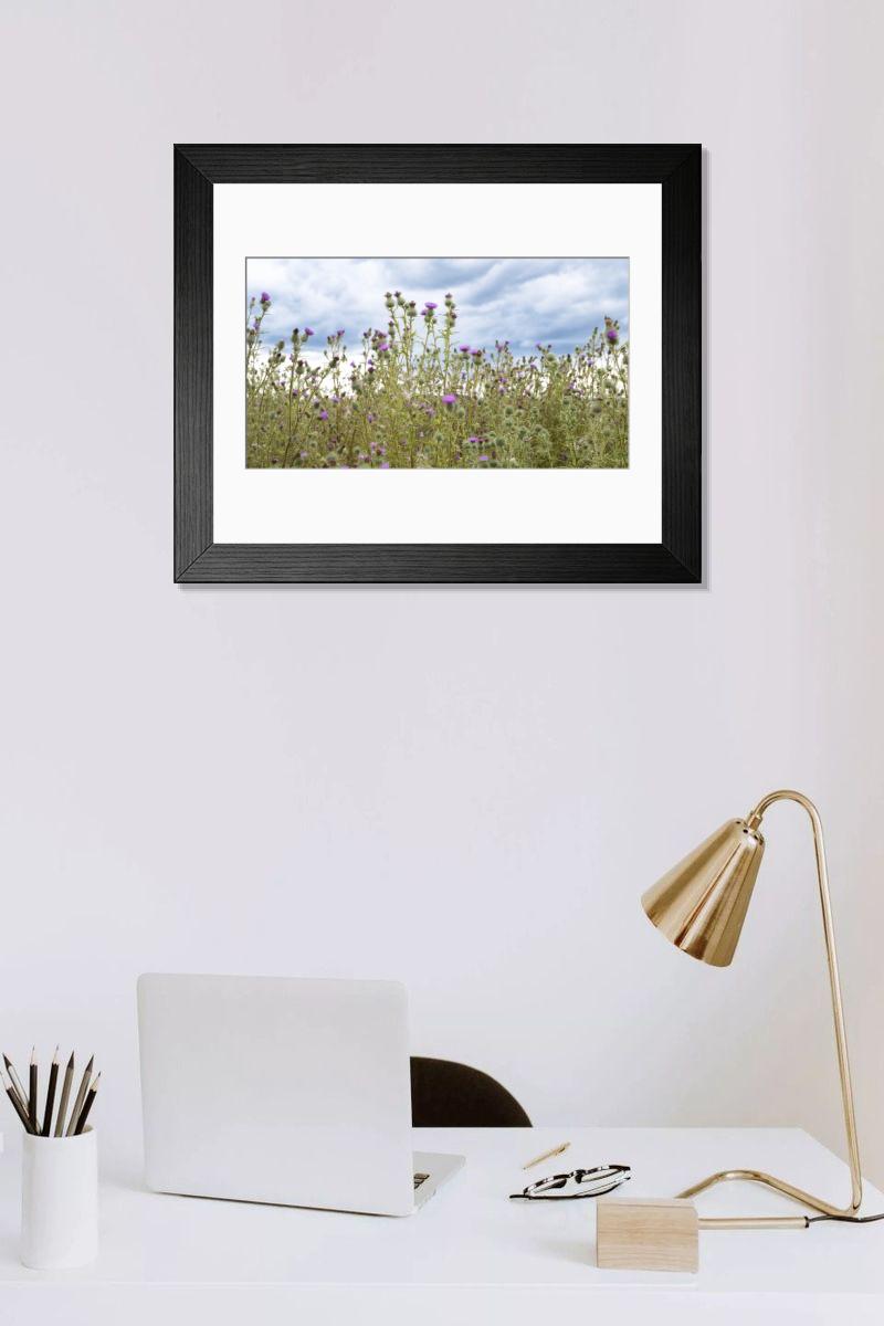 Shown hanging in a room: Modern 14"x12" (36x31cm)