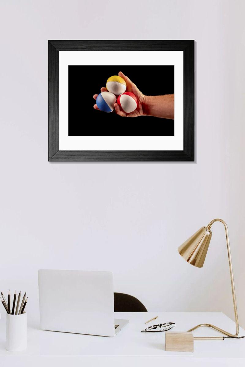 Shown hanging in a room: Modern 14"x12" (36x31cm)