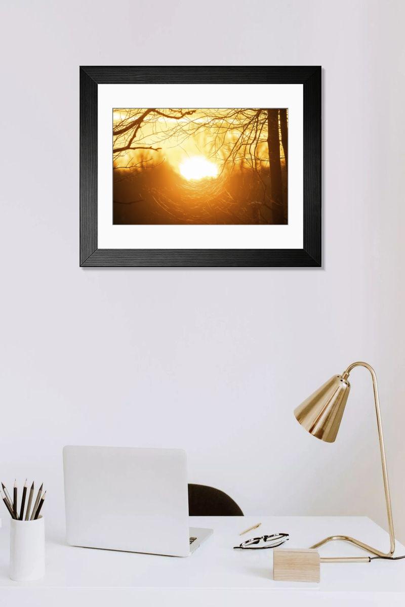 Shown hanging in a room: Modern 14"x12" (36x31cm)
