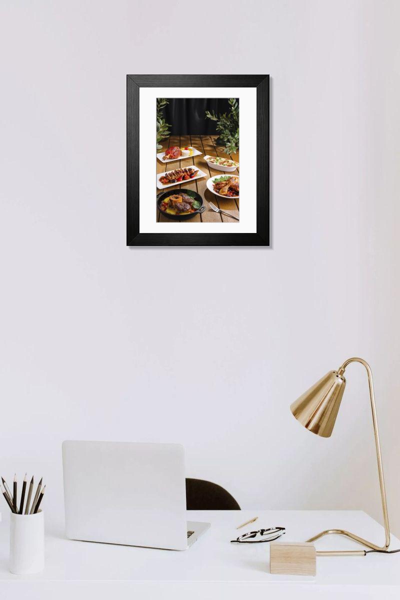 Shown hanging in a room: Modern 14"x12" (36x31cm)