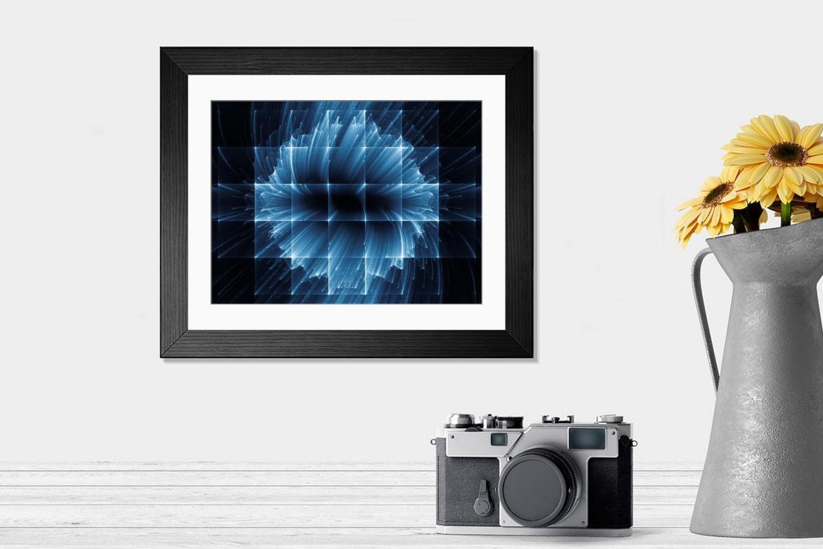 Shown hanging in a room: Modern 14"x12" (36x31cm)