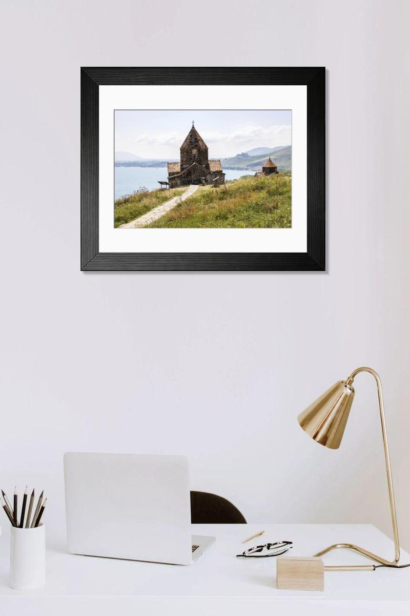 Shown hanging in a room: Modern 14"x12" (36x31cm)