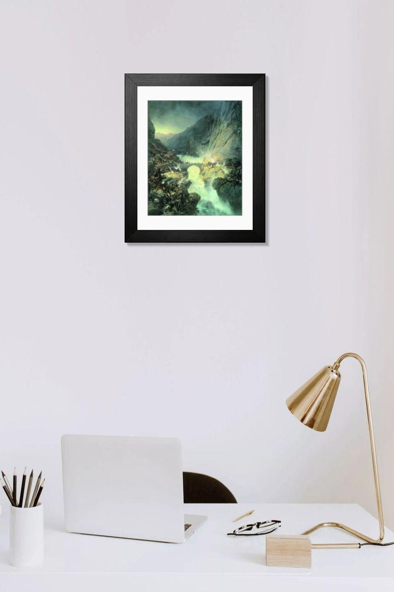 Shown hanging in a room: Modern 14"x12" (36x31cm)