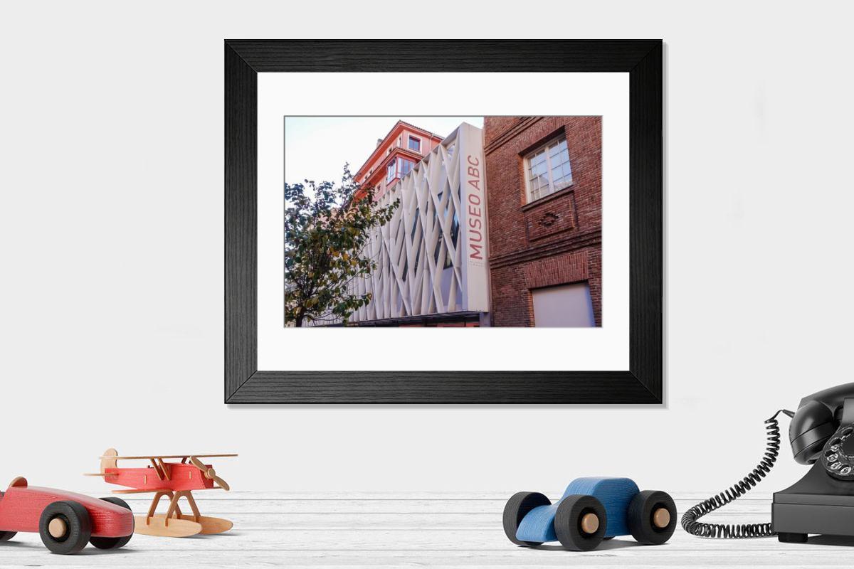 Shown hanging in a room: Modern 14"x12" (36x31cm)