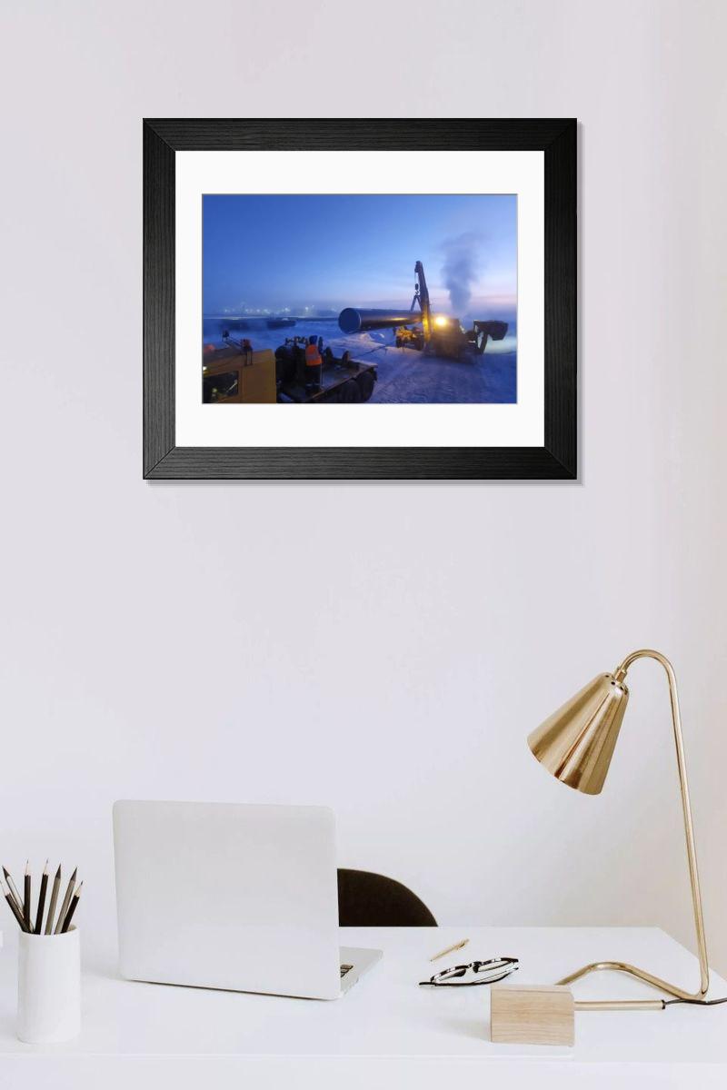 Shown hanging in a room: Modern 14"x12" (36x31cm)