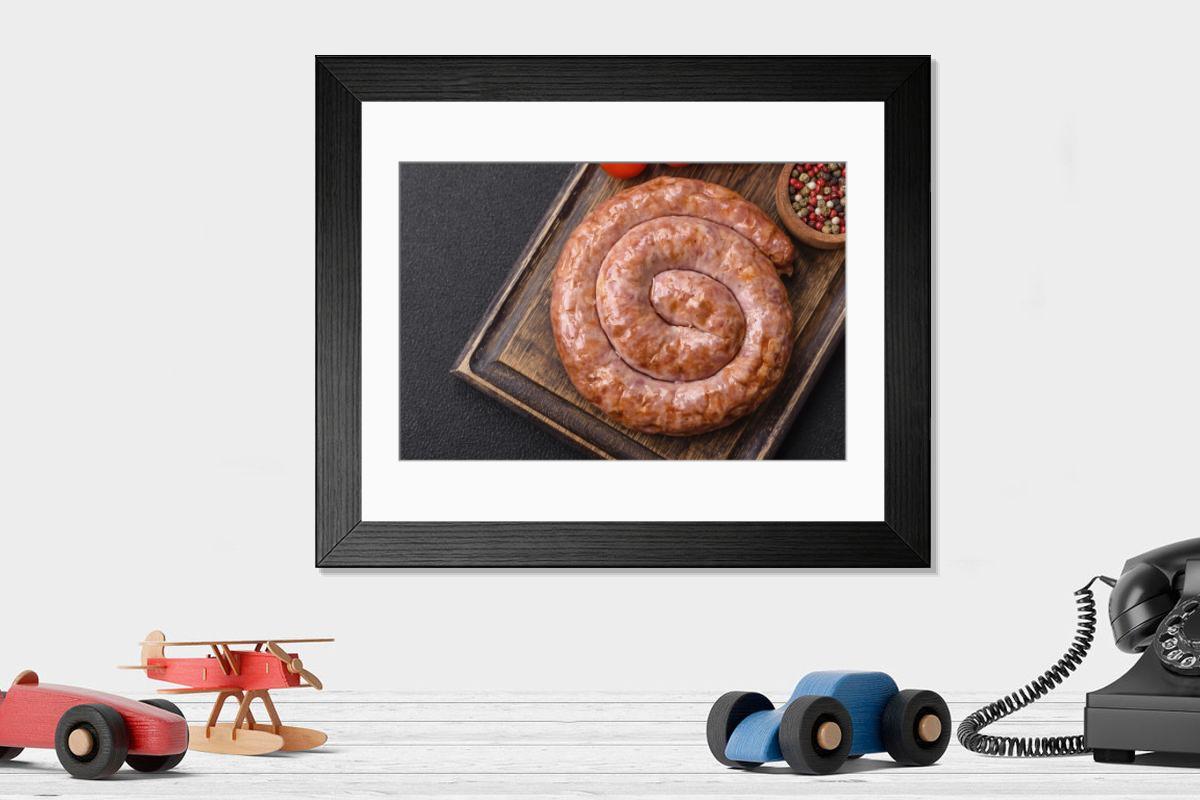 Shown hanging in a room: Modern 14"x12" (36x31cm)