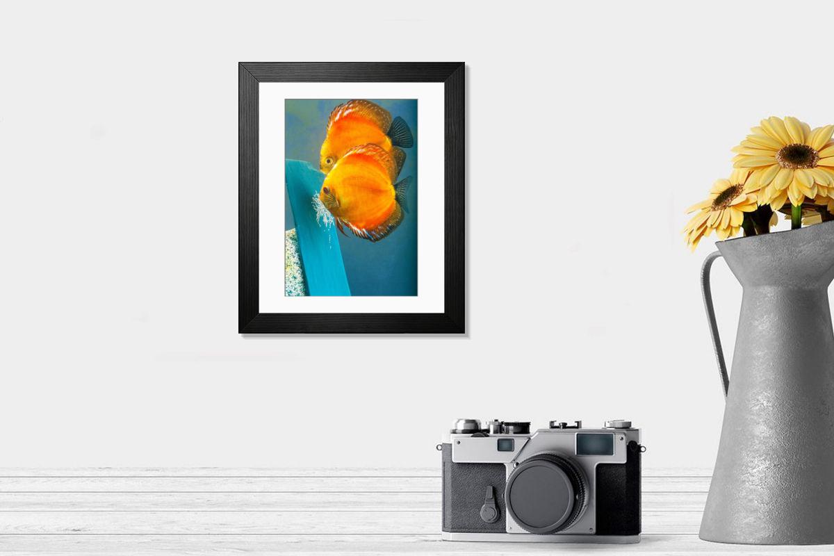 Shown hanging in a room: Modern 14"x12" (36x31cm)