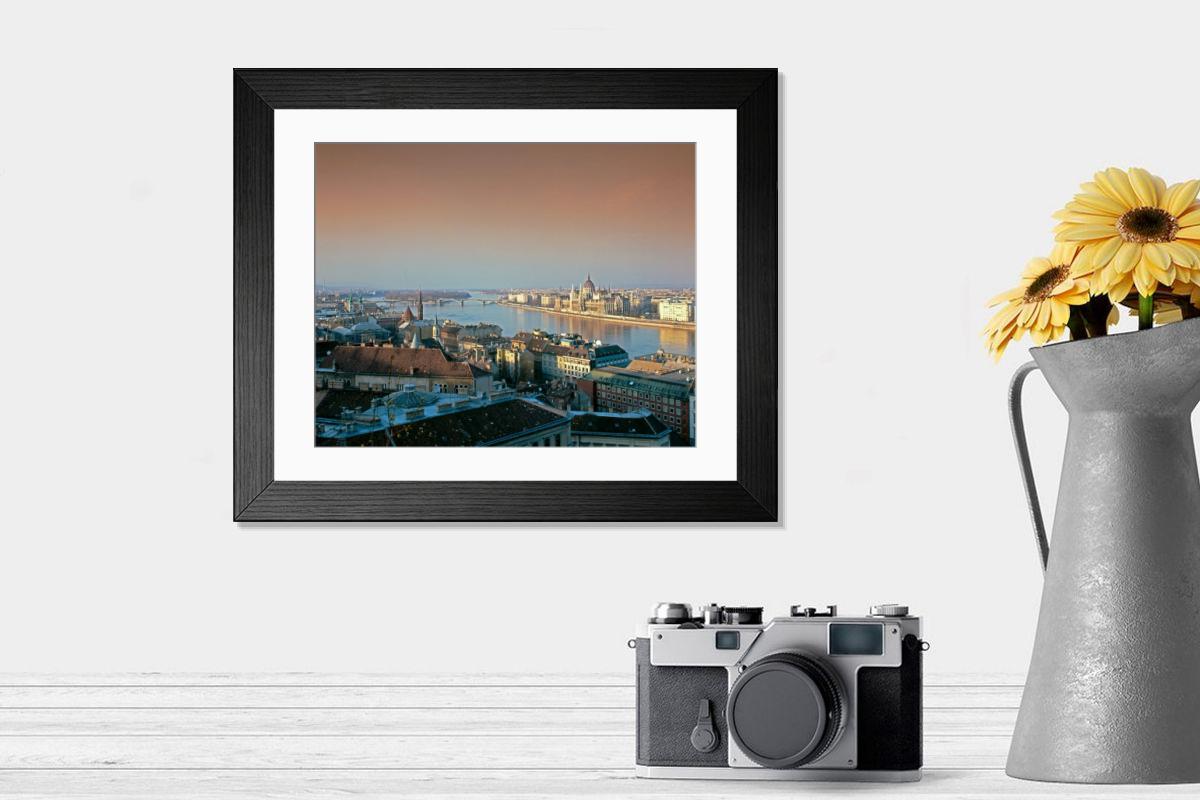 Shown hanging in a room: Modern 14"x12" (36x31cm)