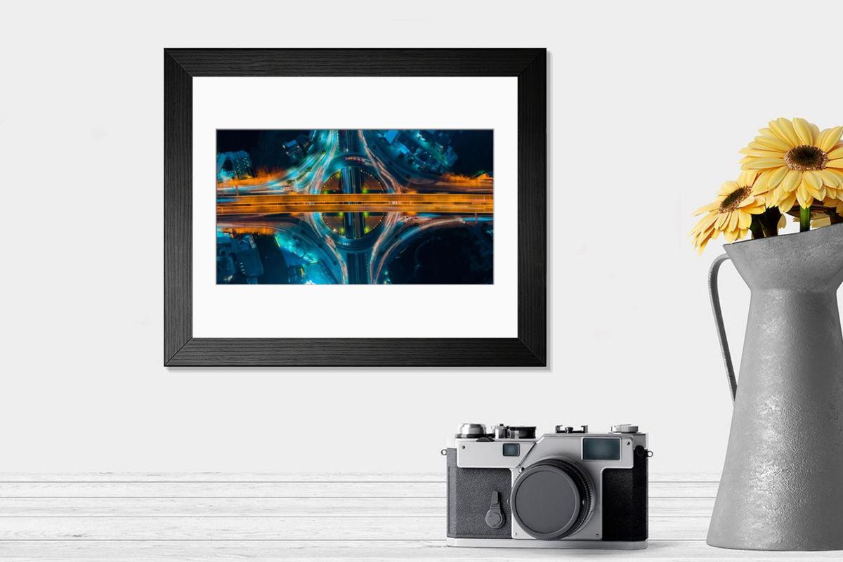Shown hanging in a room: Modern 14"x12" (36x31cm)