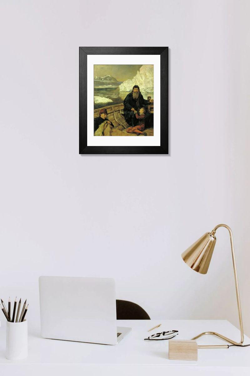 Shown hanging in a room: Modern 14"x12" (36x31cm)