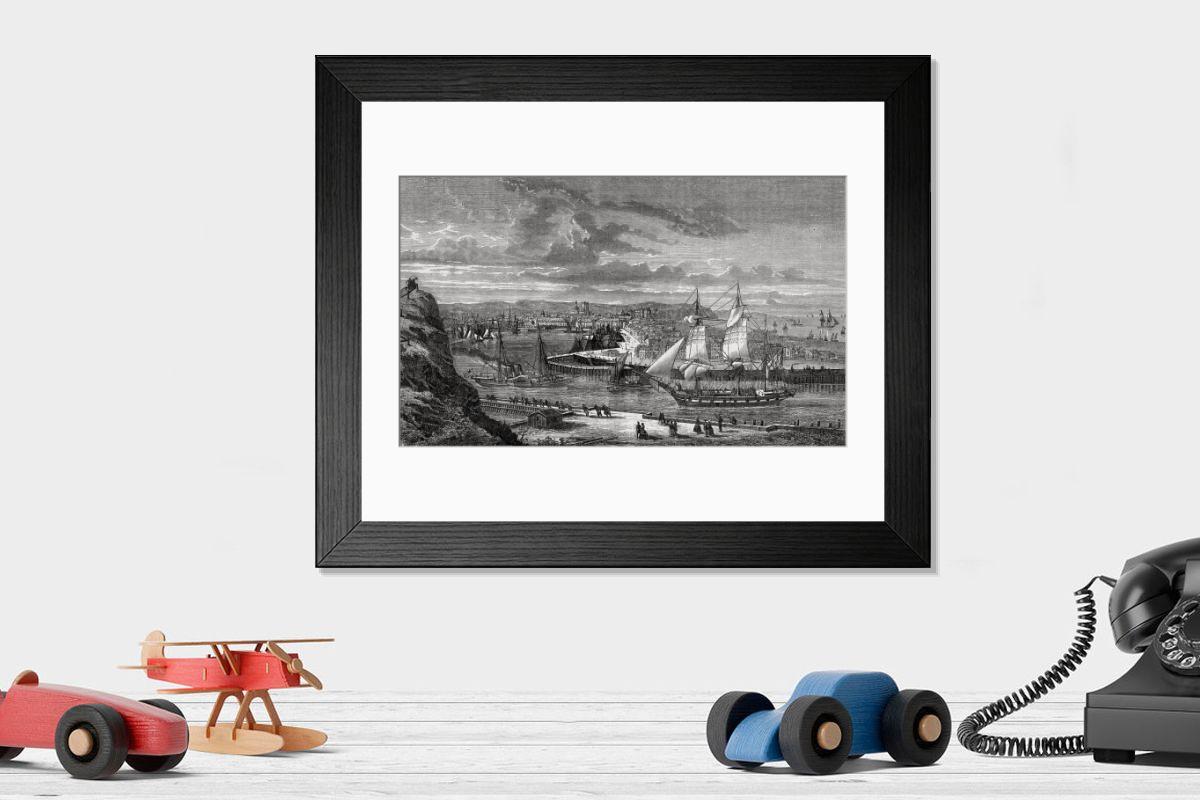 Shown hanging in a room: Modern 14"x12" (36x31cm)