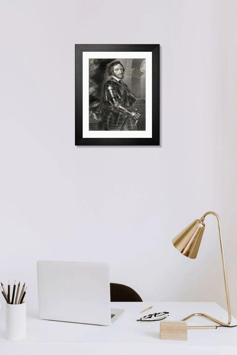 Shown hanging in a room: Modern 14"x12" (36x31cm)