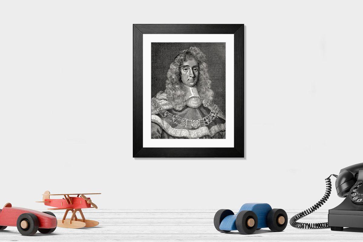 Shown hanging in a room: Modern 14"x12" (36x31cm)