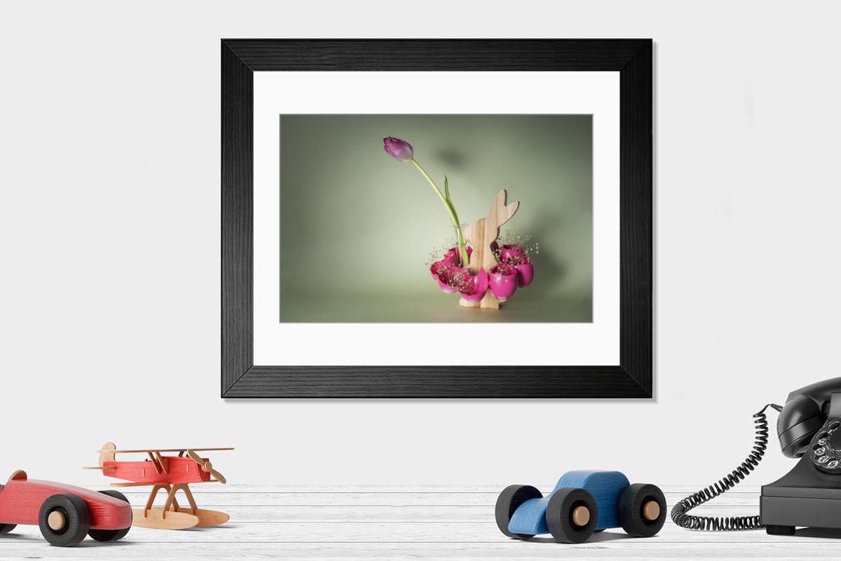 Shown hanging in a room: Modern 14"x12" (36x31cm)