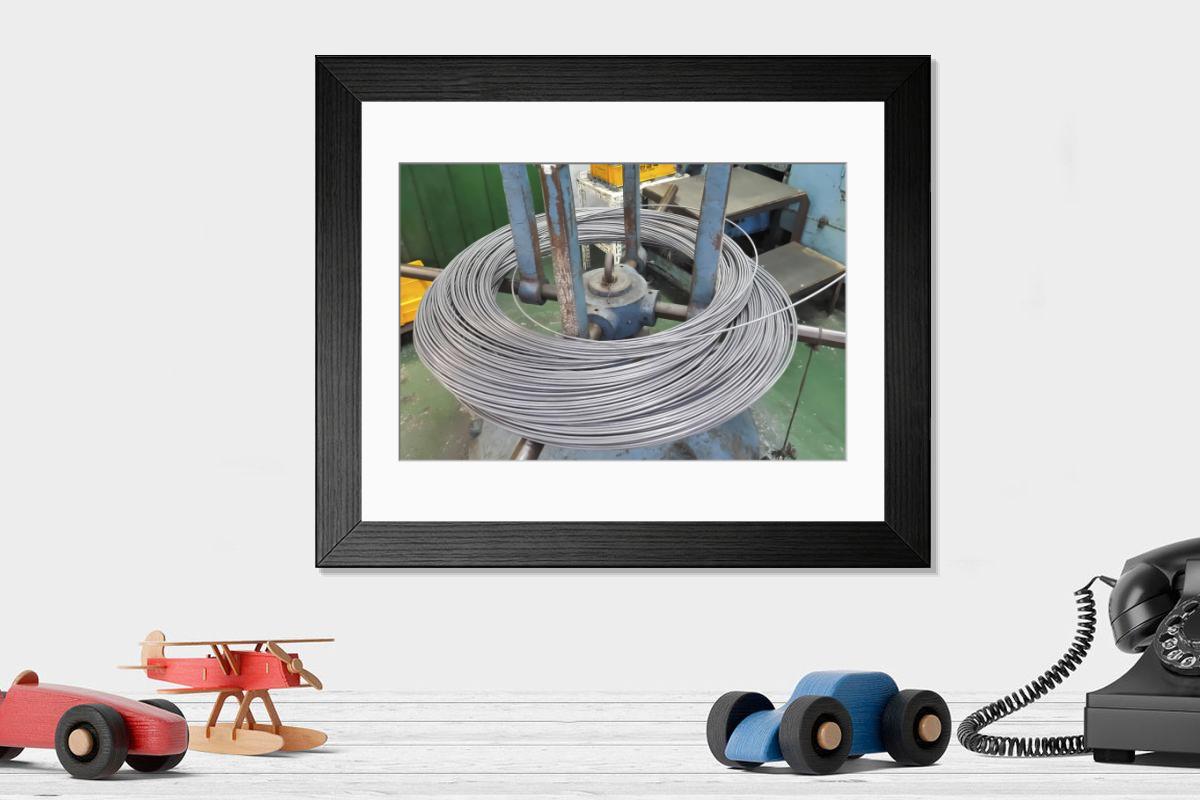 Shown hanging in a room: Modern 14"x12" (36x31cm)