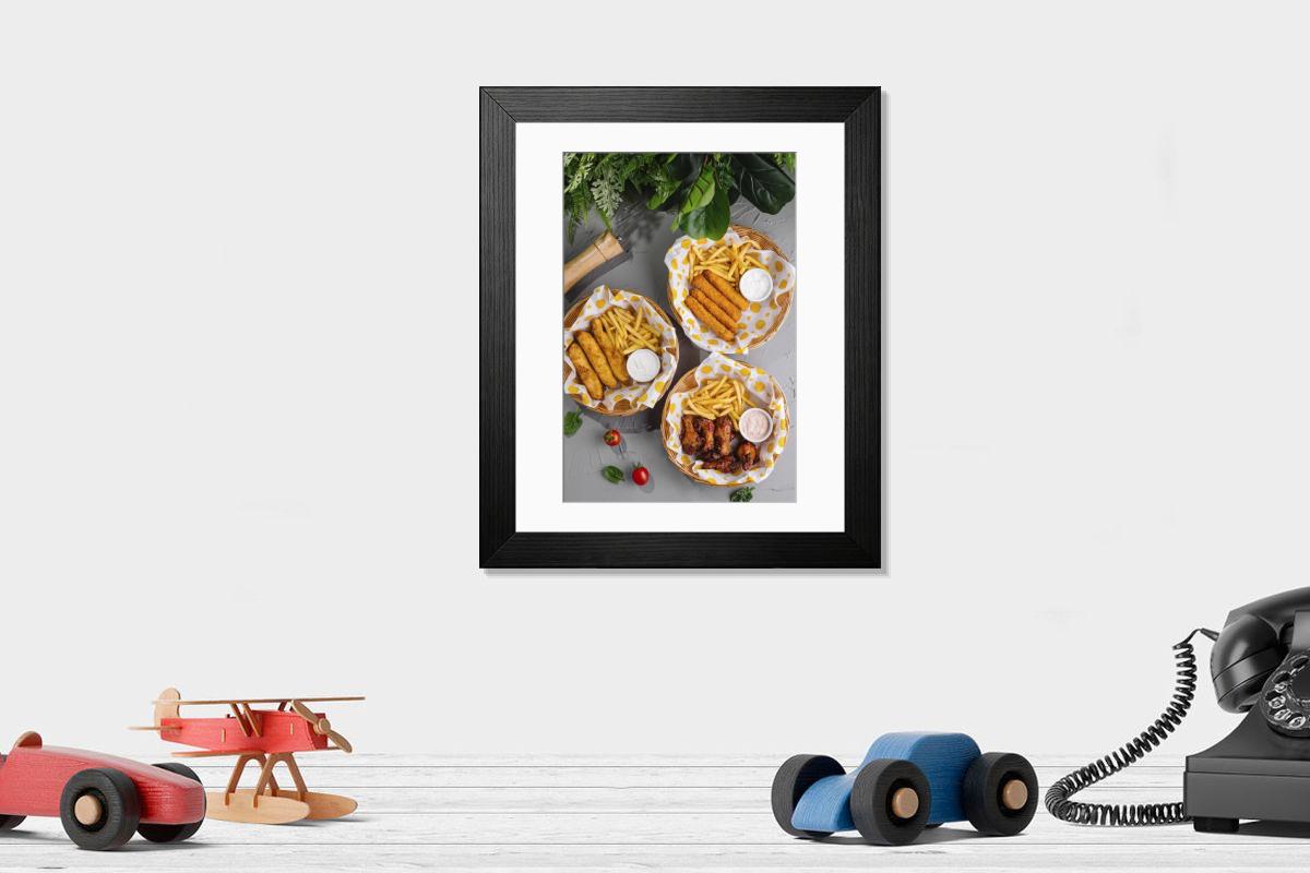 Shown hanging in a room: Modern 14"x12" (36x31cm)