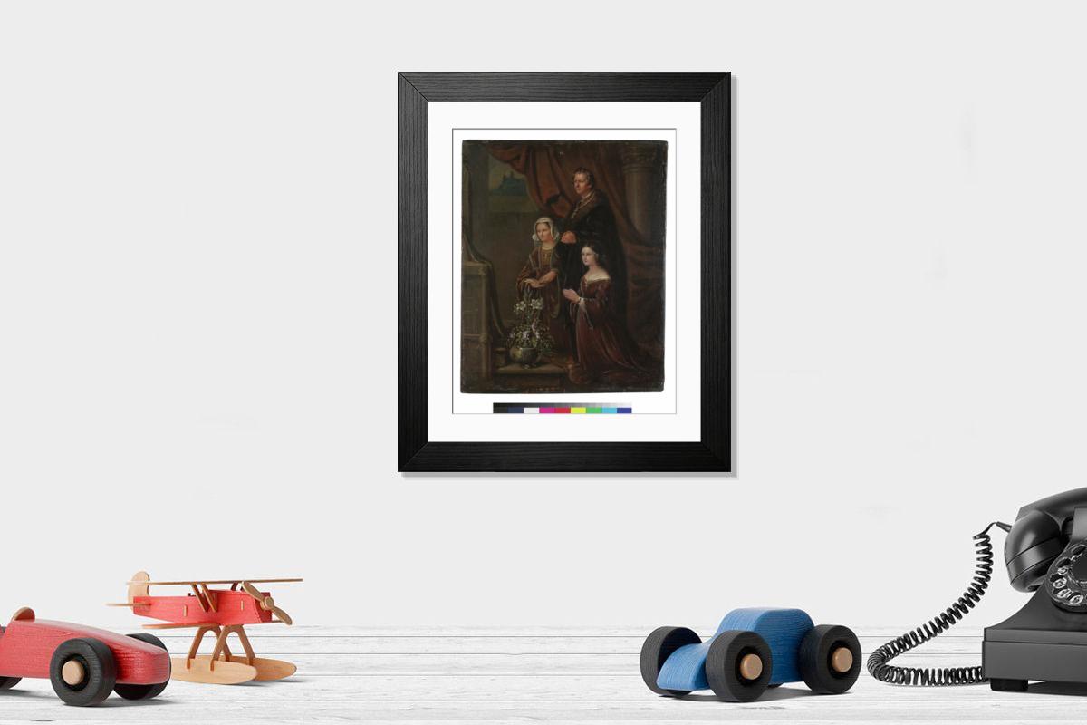 Shown hanging in a room: Modern 14"x12" (36x31cm)