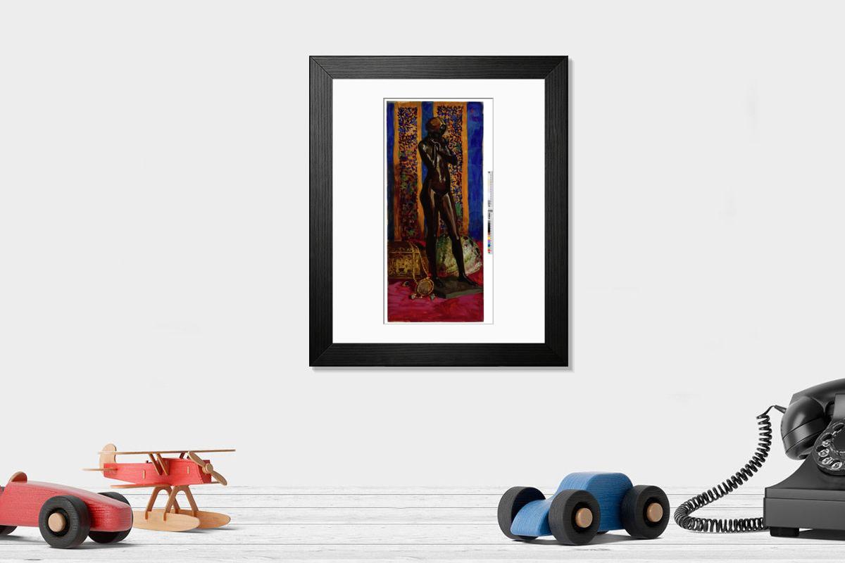 Shown hanging in a room: Modern 14"x12" (36x31cm)