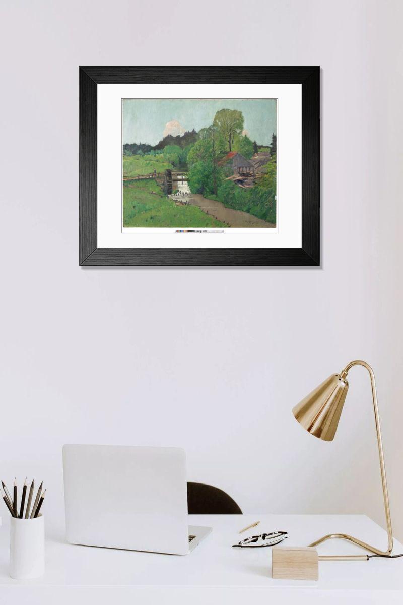 Shown hanging in a room: Modern 14"x12" (36x31cm)