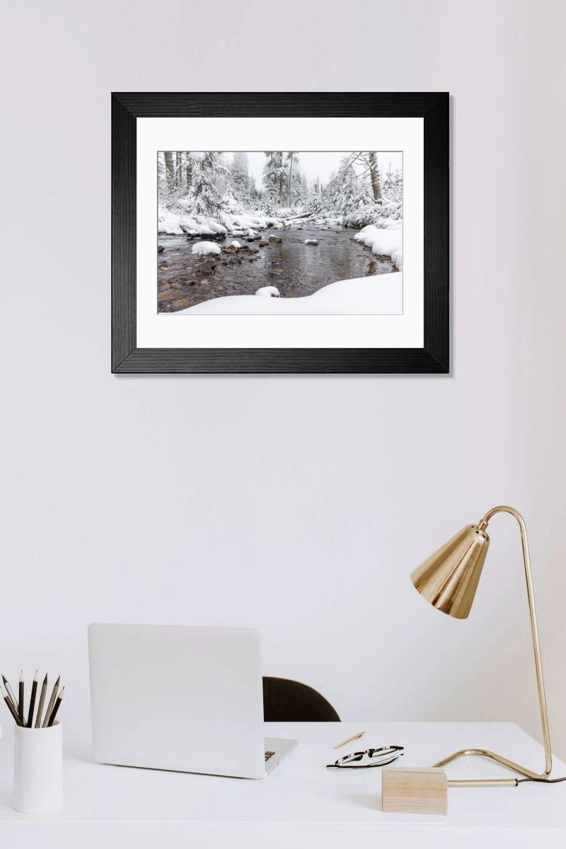 Shown hanging in a room: Modern 14"x12" (36x31cm)