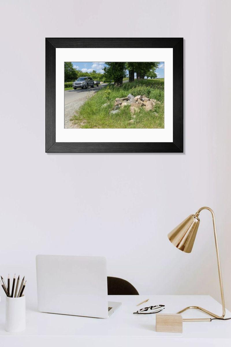 Shown hanging in a room: Modern 14"x12" (36x31cm)