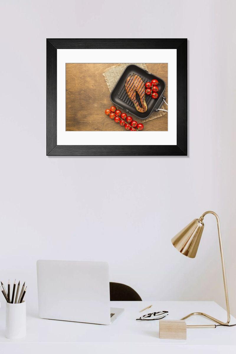 Shown hanging in a room: Modern 14"x12" (36x31cm)