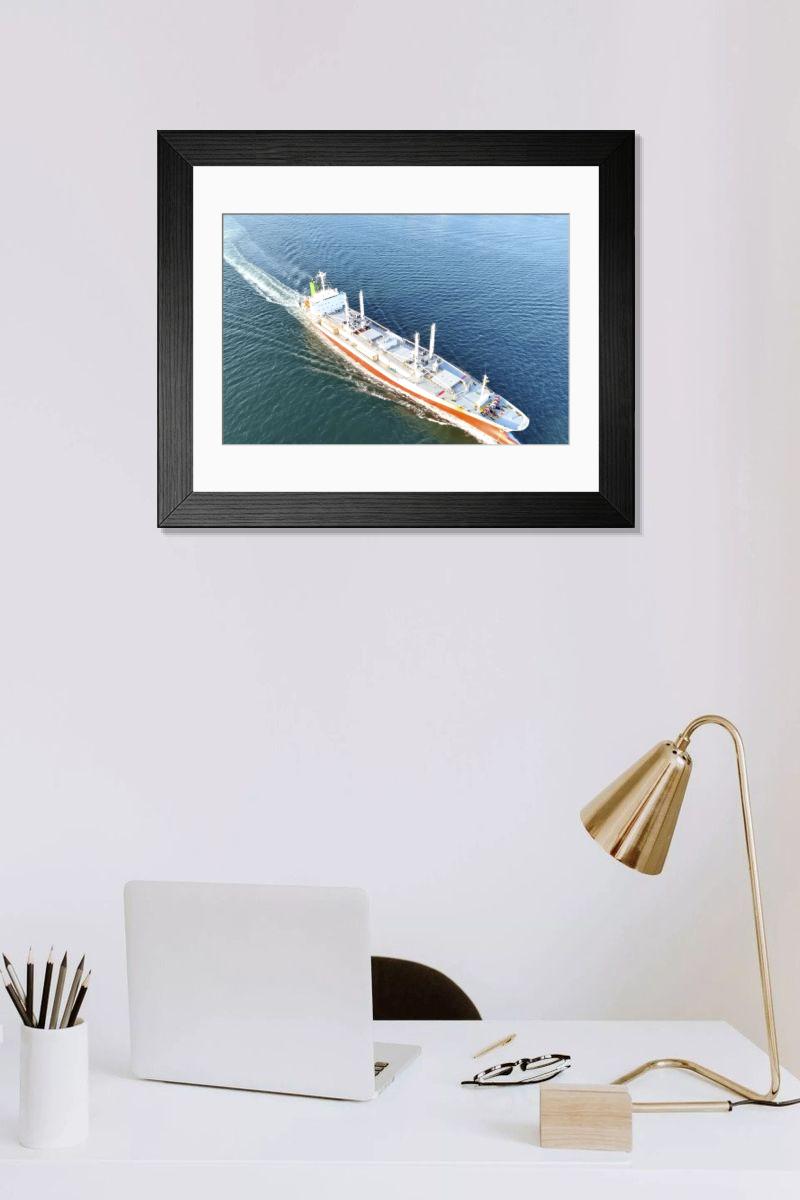 Shown hanging in a room: Modern 14"x12" (36x31cm)