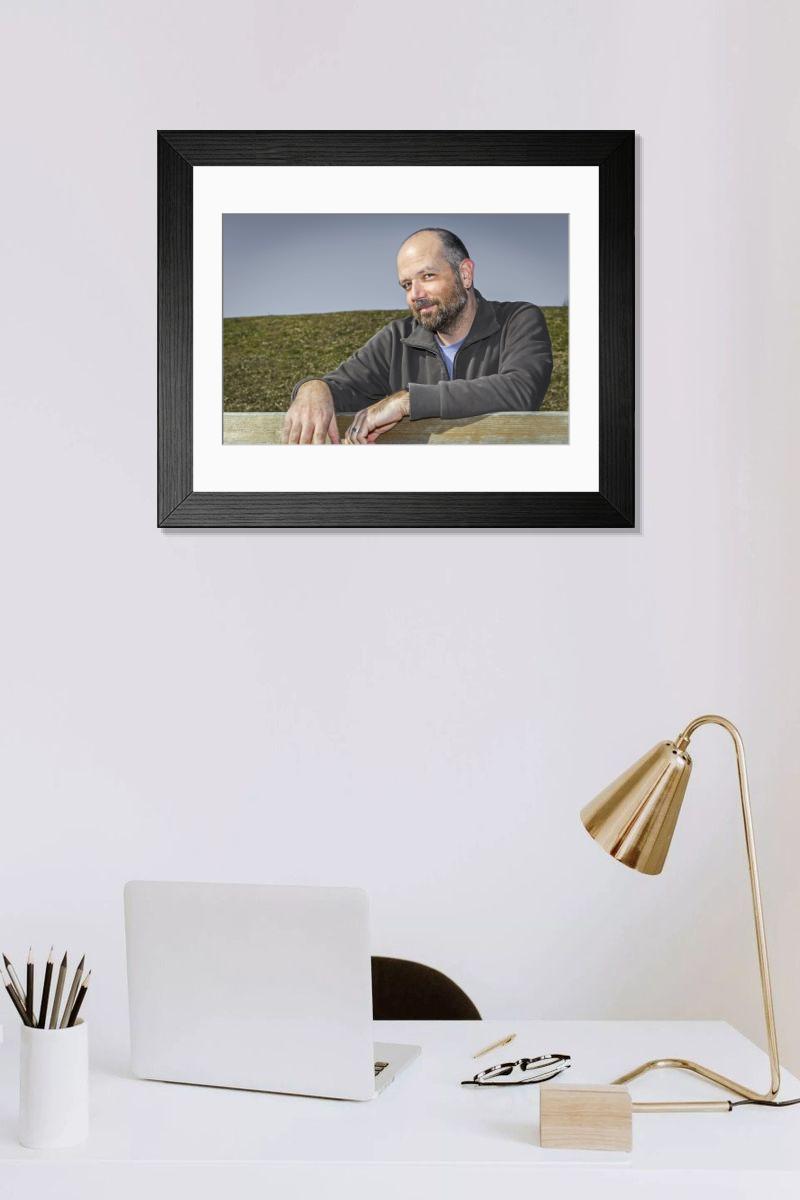 Shown hanging in a room: Modern 14"x12" (36x31cm)