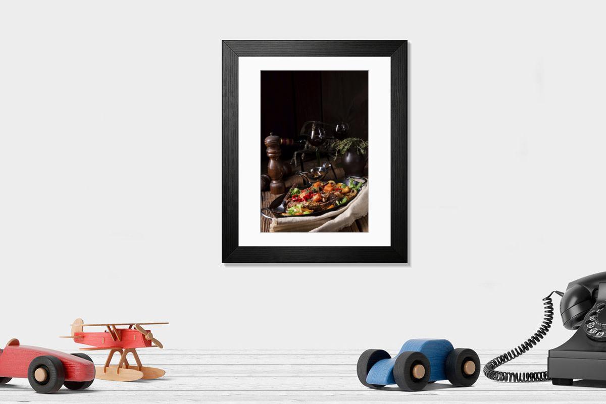 Shown hanging in a room: Modern 14"x12" (36x31cm)