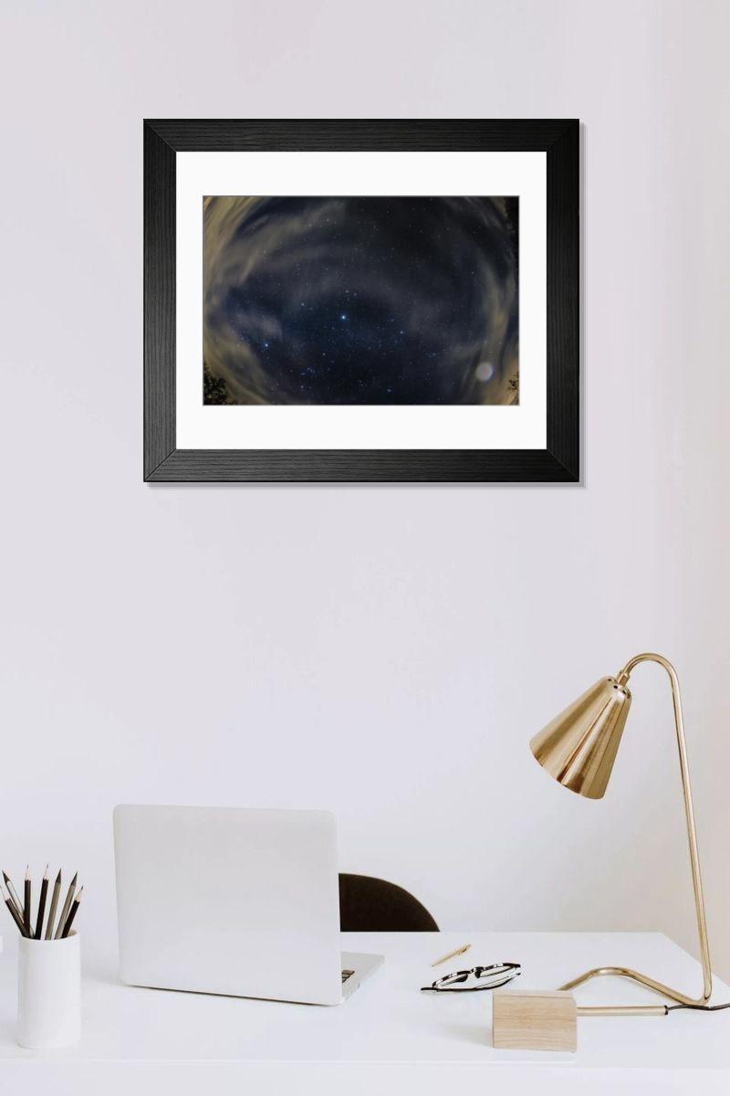 Shown hanging in a room: Modern 14"x12" (36x31cm)