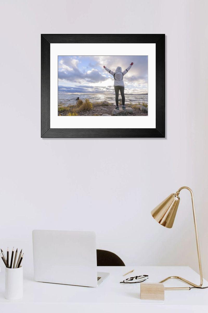 Shown hanging in a room: Modern 14"x12" (36x31cm)