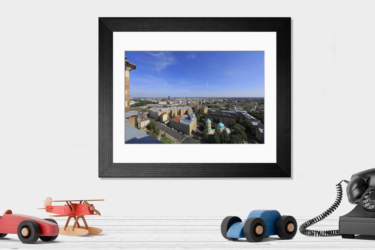 Shown hanging in a room: Modern 14"x12" (36x31cm)
